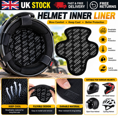 Motorcycle helmet liner pad - helmet,