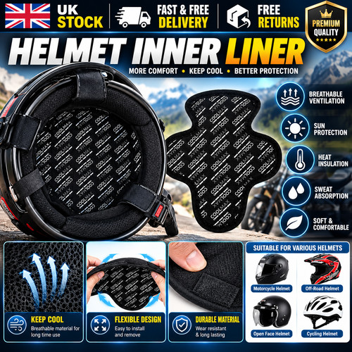 Motorcycle helmet liner pad - helmet,